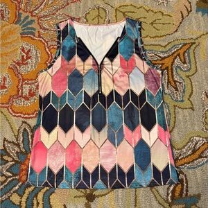 Colorful Geometric Women's Sleeveless Top